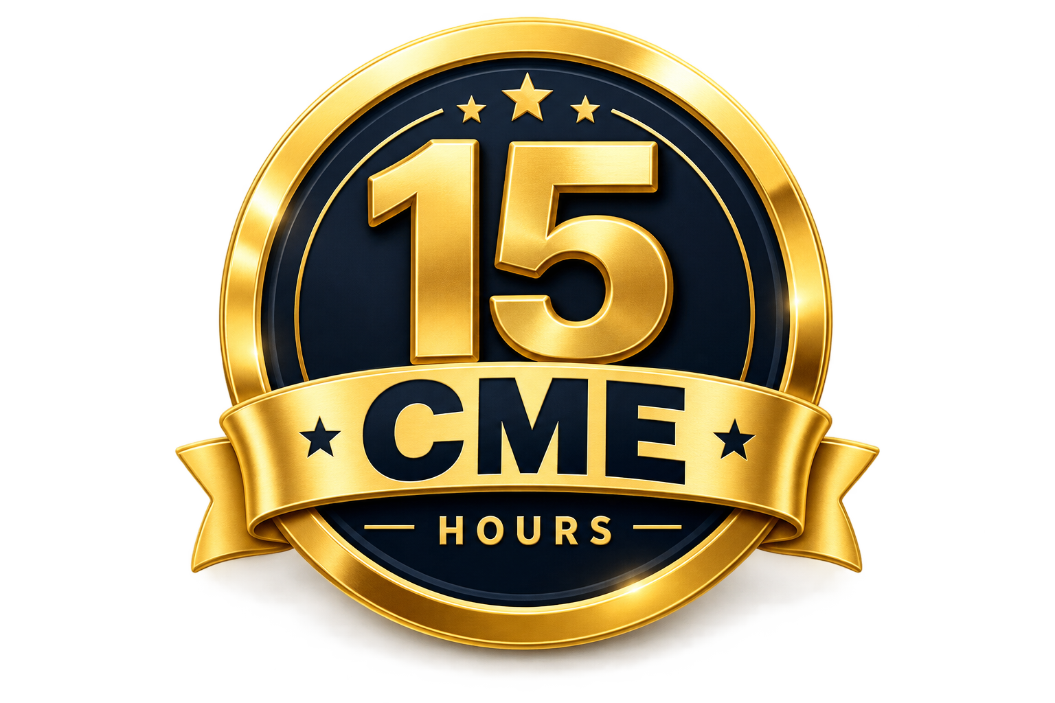 15 CME accredited hours badge